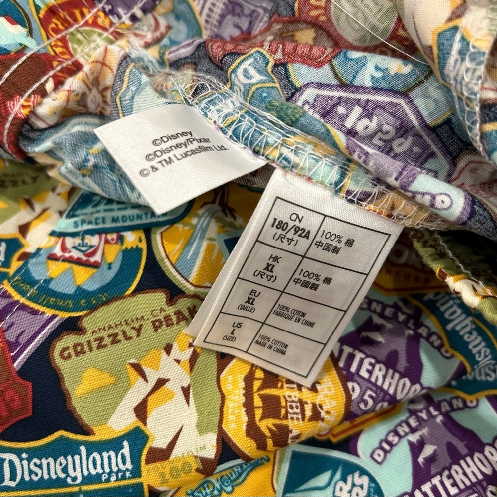 Disney Parks - Disneyland Destination Souvenir Travel Printed Lounge Pants Large - Picture 8 of 10
